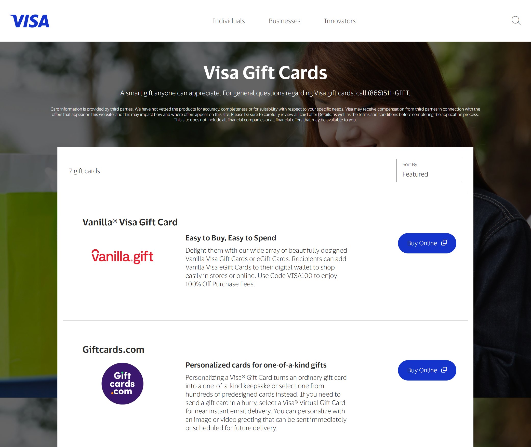 visa gift card balance check
